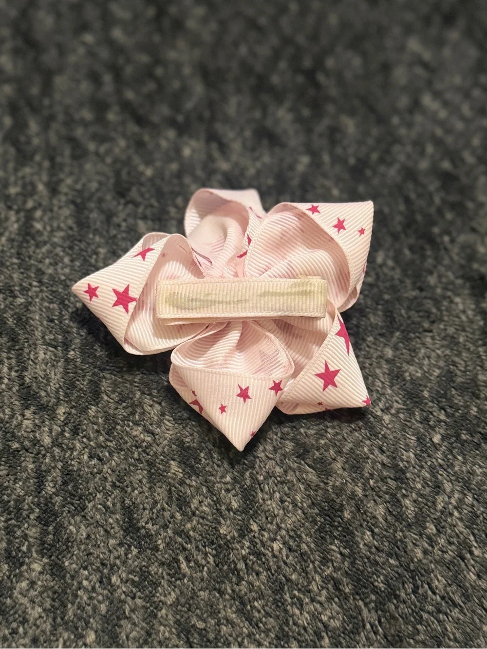 Pink Floral Bow Hair Accessory Trio